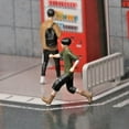 thumbnail image 3 of 1/64 Scale Figures Tiny Running Hand Painted model Boy Hand Painted for Diorama DIY Scene Decor, 3 of 9