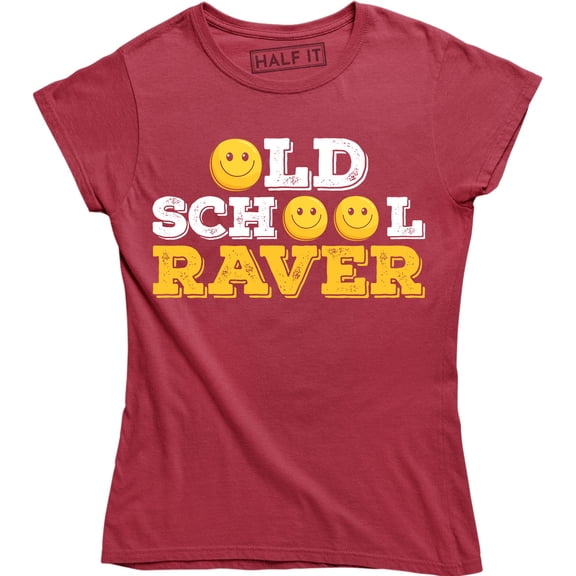 Old School Raver Funny Clubbing Retro Dance Festival Techno Women T-Shirt