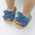 thumbnail image 4 of Summer Baby Girls Sandals Infants Anti-Slip Soft Soled Bownot Flats First Walkers, 4 of 7