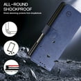 thumbnail image 6 of Compatible with Samsung Galaxy Z Fold 4 Case, Classic PU Leather Durable Slim Thin Full-Body Protective Shockproof Magnetic Closure Phone Case for Samsung Galaxy Z Fold 4 5G, Darkblue, 6 of 6