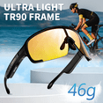 thumbnail image 4 of Mooncool Bluetooth Smart Cycling Sunglasses, Polarized UV400 Protection TR90 Frame, Audio Sports Glasses for Men Women, Softball Baseball Running Biking MTB, 4 of 5