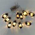thumbnail image 3 of Indoor Halloween Decor 3M 20LED Ramadan Festival Retro Kerosene Lamp Strings Decorative, 3 of 5