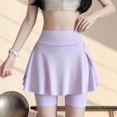 thumbnail image 1 of Conjuntos de falda de bádminton, ropa de gimnasio de secado rápido para playa con bolsillo, falda pantalón de golf Púrpura, 1 of 8