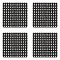 thumbnail image 1 of Abstract Coaster Set of 4, Monochrome Illustration of Moon Shaped Circles in Grunge Pattern, Square Hardboard Gloss Coasters, Standard Size, Charcoal Grey and Pale Grey, by Ambesonne, 1 of 2