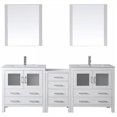 thumbnail image 6 of Virtu USA Dior 82" Ceramic Double Bathroom Vanity Cabinet Set in White, 6 of 6