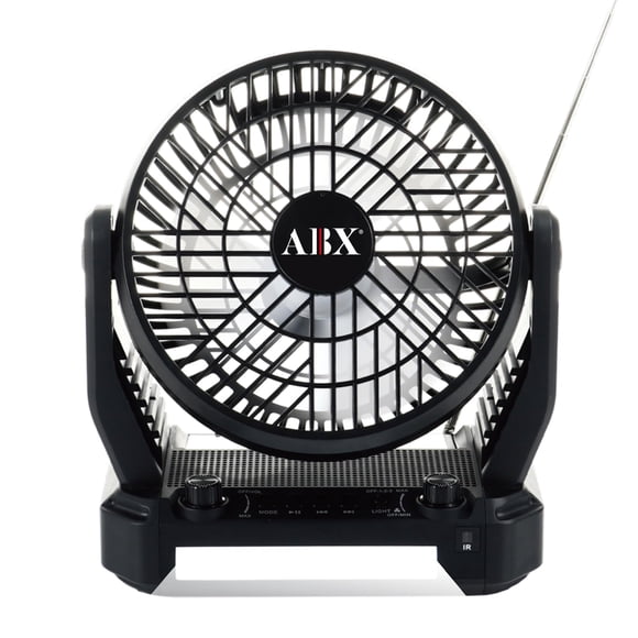 Luz de radio con altavoz portátil con ventilador y gancho Audiobox RXF-40