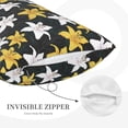 thumbnail image 3 of Susaid Lilies Flowers Print Pillowcases Multiple Size, Pillow Cover Super Soft Envelope Closure Standard Pillow Case-16"x24", 3 of 6