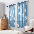 thumbnail image 2 of Yayeee Window Curtains Light Filtering 63"x42" Grommet Panel Pair Home Living Room Decor, Baseballs Pattern, 2 of 7