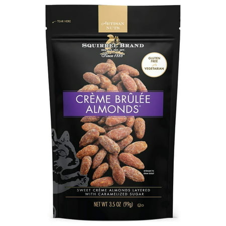 SQUIRREL BRAND Artisan Nuts, Creme Brulee Almonds, 3.5 oz (Pack of 6) CrÃ¨me Brulee Almonds 3.5 Ounce (Pack of (Best Nuts For Squirrels)