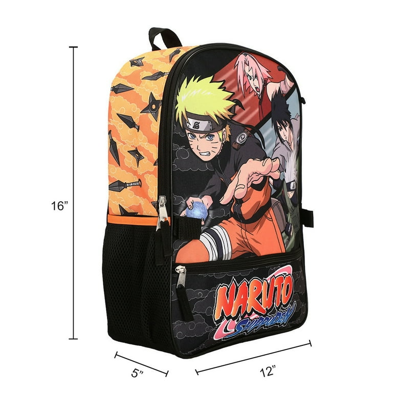 Naruto Classic Sasuke Vs Naruto 16 Youth 5-piece Backpack Set : Target