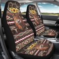 thumbnail image 4 of Uorisanigo Aztec Highland Cow Car Front Seat Covers Waterproof Car Seat Cover for Front Seat Set of 2 Removable Automotive Accessories Elastic Fabrics Universal Fit Most Cars,SUV, Trucks, 4 of 7