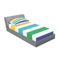 thumbnail image 2 of Ambesonne Striped Fitted Sheet & Pillow Sham Set, Rainbow Pattern, Twin, Multicolor, 2 of 2