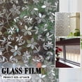 thumbnail image 2 of 3D Decorative Floral Pattern Non-Adhesive Frosted Privacy Etched Window Film, 2 of 4