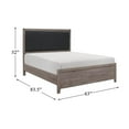 thumbnail image 6 of Pemberly Row Contemporary Upholstery Headboard Wood Queen Bed in Gray/Black, 6 of 6