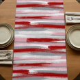 thumbnail image 5 of Table Runners 70 Inches Long Dress Scarves, Red Pink Gray Stripes Farmhouse Coffee/Dining/Kitchen Table Decor, Holiday Table Runner, Modern Abstract Minimalist Retro 13x70 Inch, 5 of 9