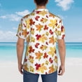 thumbnail image 4 of Yiaed Autumn Leaves 1 Print Hawaiian Shirt for Men Short Sleeve Button Down Shirts Beach Shirts for Men,X-Large, 4 of 7