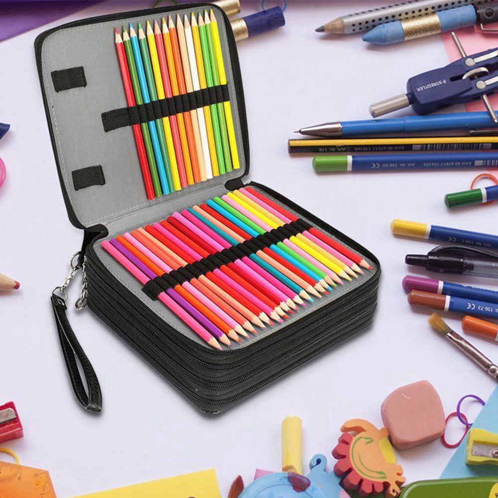 184 Slots Large Pencil Case Pen Bag Organizer Colored Foldable Storage Capacity