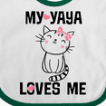 thumbnail image 4 of Inktastic My Yaya Loves Me Girls Girls Baby Bib, 4 of 4