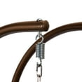thumbnail image 6 of LeisureMod Mendoza Dark Brown Wicker Hanging 2 Person Egg Swing Chair with Stand & Blue Cushions, 6 of 9