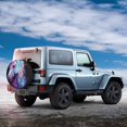 thumbnail image 5 of Fotbe Rainbow Spotted White Horse Spare Tire Cover Thickening Universal Fit for Jeep, Trailer, RV, SUV, Truck, Tough Tire Wheel Soft Cover-14 inch, 5 of 8