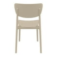 thumbnail image 5 of Luxury Commercial Living 33" Taupe Brown Stackable Patio Dining Chair, 5 of 7