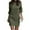 Army Green#016, variant on Blue Sweater Dress for Women Knitted Long Sleeve Casual Pleated Plain Dresses Winter Fashion Mock Neck Midi Dresses Blue S