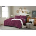 thumbnail image 6 of Bedtreat King Comforter Sets，7-Pieces Reversible Bedding Sets，Bed in a Bag with Comforter， Flat Sheet and Fitted Sheet, Pillowcases & Shams，Burnished Lilac/Amaranth, 6 of 9