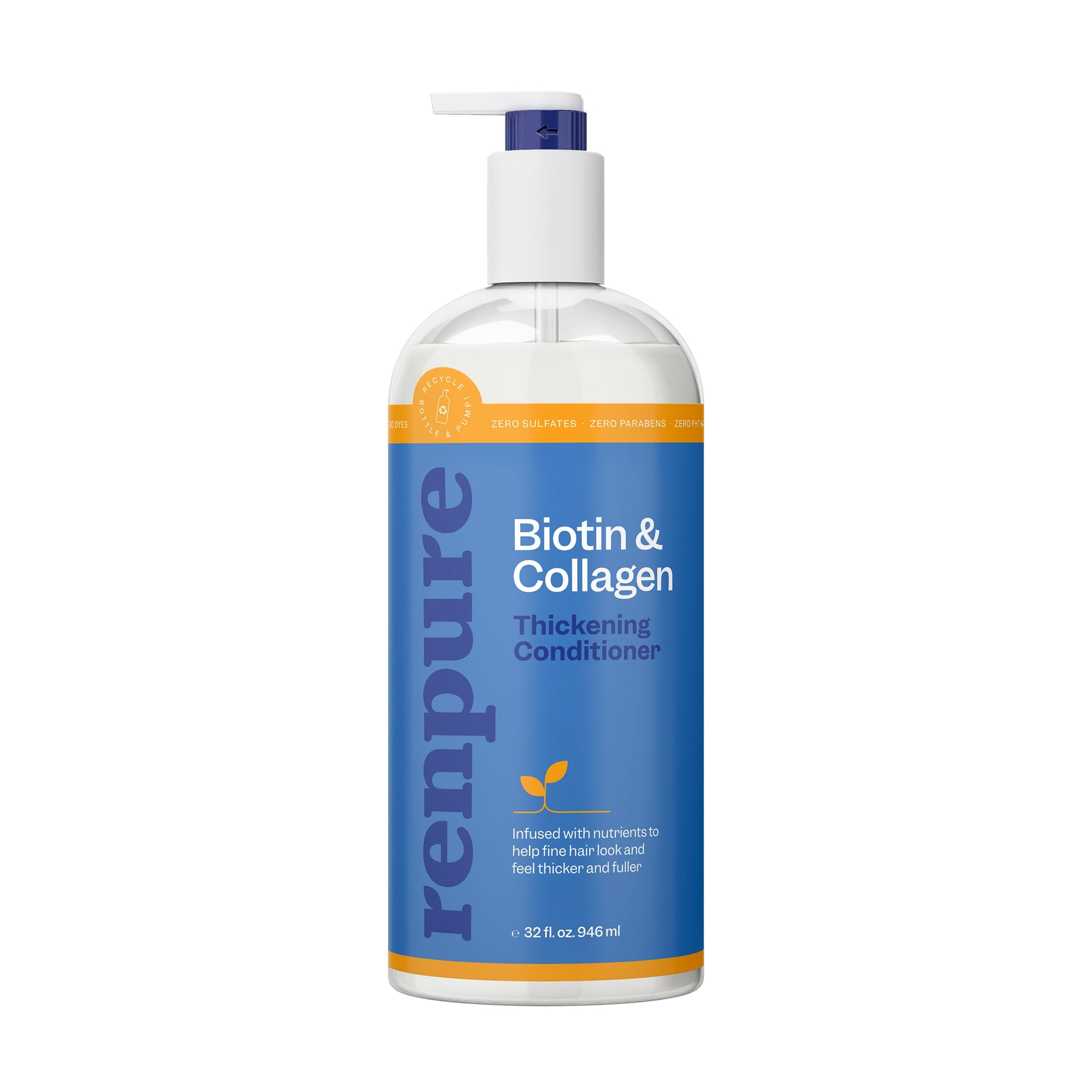 Renpure Biotin & Collagen Thickening Conditioner, 32 Fluid Ounces