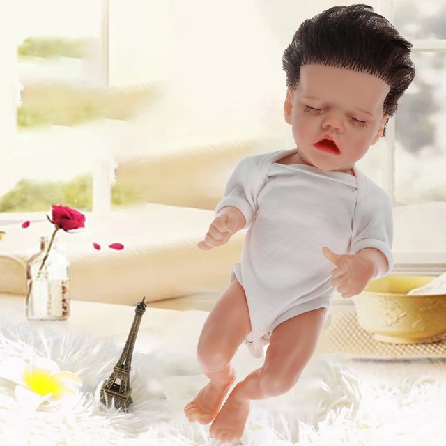 Muñeca renacimiento,Muñecas Reborn de 12 pulgadas Niño durmiendo Vinilo suave Silicona Muñeca realista que parece bebés Reborn reales Regalo de Navidad hecho a mano para bebés y niños Muyoka Hogar