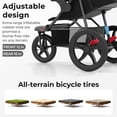 thumbnail image 3 of INFANS Jogging Stroller, Jogger Travel System with Shock Absorbing Suspension Dining Plate Cup Holder Adjustable Backrest, Lightweight Baby Strollers for Newborn, 3 of 9