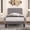 Dark Gray, variant on VECELO Full Size Bed Frame, Upholstered Platform Bed Frame with Adjustable Headboard, No Box Spring Needed, Easy Assembly, White
