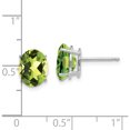 thumbnail image 2 of 14K White Gold 9X7mm Oval Peridot Earrings (9 X 7) Made In United States xe89wpe, 2 of 5