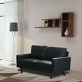 thumbnail image 2 of Kingway Furniture Aneley Faux Leather Living Room Furniture-Color:Black,Size:2pc, 2 of 3