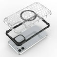 thumbnail image 4 of 2-in-1 Magnetic Phone Case for iPhone 11, [Anti-fall] [Compatible with MagSafe] Shockproof Translucent Honeycomb Pattern Back Ultra Slim Protective Case for iPhone 11,Green, 4 of 9