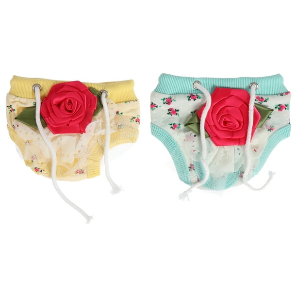 Pañales menstruales fisiológicos para mascotas, bragas sanitarias transpirables para perros, 2 uds.