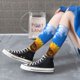 thumbnail image 5 of Fotbe Blue Sky Sunflower Calcetas Divertidas Estampadas para Hombre y Mujer, Calcetas de Algodón hasta la Rodilla para Caminar, Correr, Enfermería y Embarazo, 5 of 6