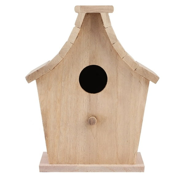 Wood Bird House Breeding Box Hanging Bird House Pet Supplies Natural Wooden Bird Hut Clearance Bluebird Finch Cardinals Hanger Birdhouse For Garden Viewing For Outside