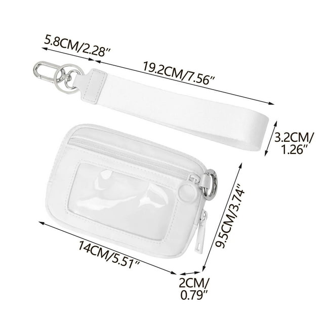 Hyknon Organizers and Storage Portable Waterproof Wristlet Pouch With Clear Card Slot - Solid Color Series for Indoor Outdoor