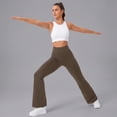 thumbnail image 3 of Rosvigor Womens Flare Yoga Pants High Waisted Bootcut Leggings No Front Seam Buttery Soft Leggings for Workout Gym Casual, 3 of 8