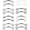 thumbnail image 1 of Briana Williams 16G Surgical Steel Eyebrow Ear Navel Belly Lip Ring Body Piercing Jewelry, 1 of 1