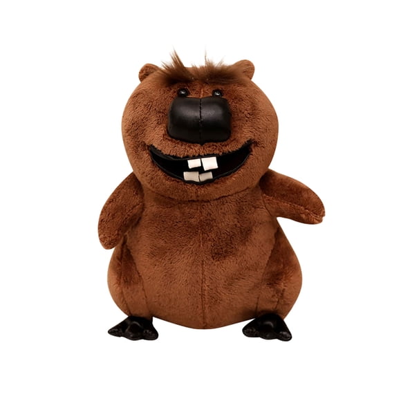 Hearth & Gear Lifelike Beaver Stuffed Animal With Big Front Teeth Animated Toy Doll Super Realistic Beaver Like Real Excellent For Kids Birthday Party Or Stuff 8.6 Inches (Small)