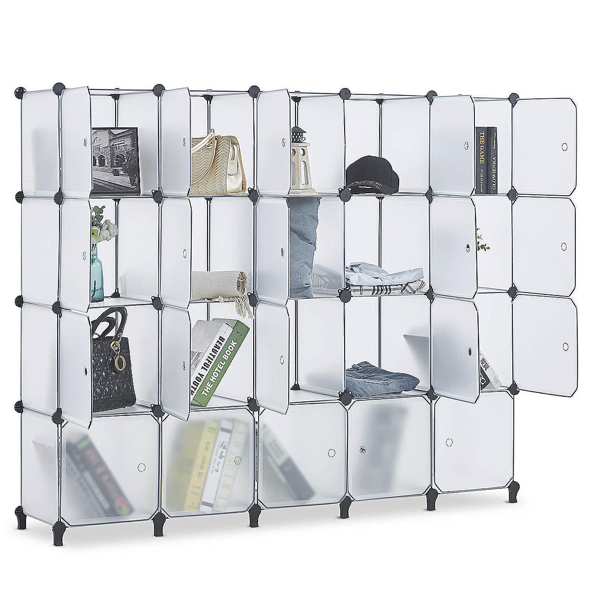 Universal Cube Storage, 20 Cube Storage Organizer with Doors,Cubes