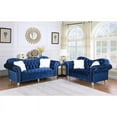 thumbnail image 4 of Titanic Furniture Mariann Button-Tufted Velvet Sofa with Nailheads in Blue, 4 of 4