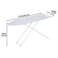 thumbnail image 4 of Lorelo Ironing Board, Full-Size Foldable Ironing Board, Foldable Household Ironing Board, Extended Ironing Board Outside with Heat-Resistant Cover (42 inch, Blue Plaid Pattern), 4 of 7