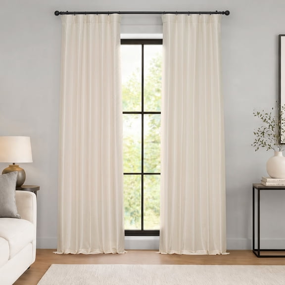 Half Price Drapes Crescent Moon Silk Blackout Curtains for Bedrooms(1 Panel),50WX 84L