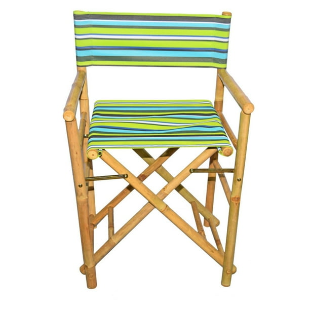 Bamboo54 Folding Bamboo Low Directors Chair with Canvas Cover Set of