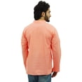 thumbnail image 4 of Atasi Chemise Tunique Décontractée en Coton Pêche Col Court pour Hommes-Petit, 4 of 7