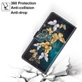thumbnail image 3 of Dteck Folio Case for Google Pixel 7 Pro with Wrist Strap, Cute Stylish Pattern Magnetic Closure Flip Stand Case with Card Slots Pocket, Gold Butterfly, 3 of 6