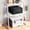 White, variant on Printer Stand for Desk, Desktop Printer Shelf, 3 Tier Desk Shelf for top of Desk, Large Printer Stands Office Organization Shelves for Home Office Printer Fax Book, Rustic Brown