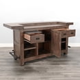 thumbnail image 4 of Sunny Designs 80" Traditional Wood Home Bar with Stools, 4 of 4